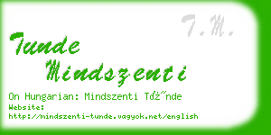 tunde mindszenti business card